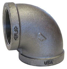 Anvil 1" Black Malleable 90° Elbow, Class 300 (XH)