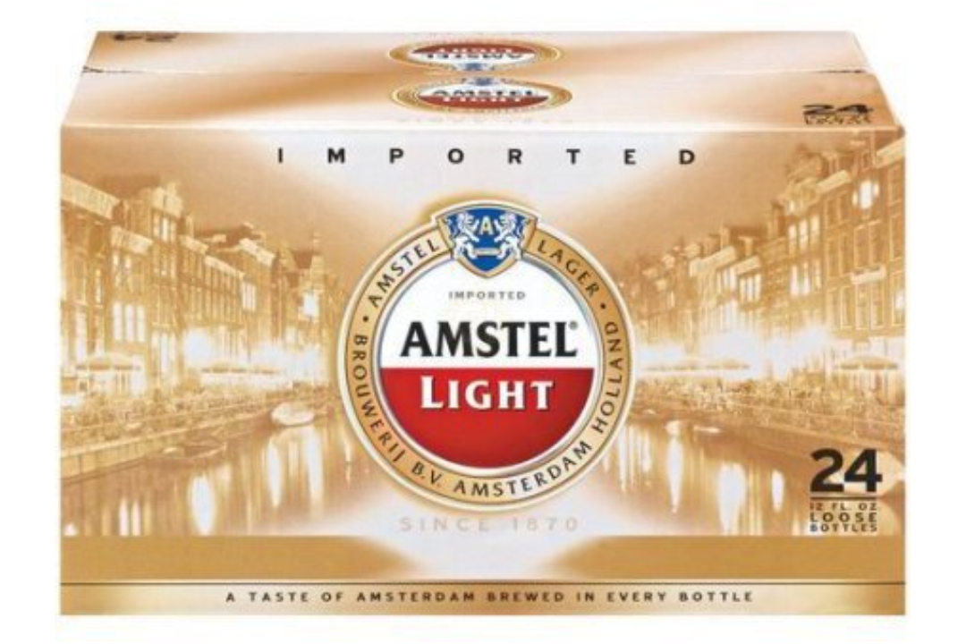 Amstel Light 355ml Bottles in a 24 Pack