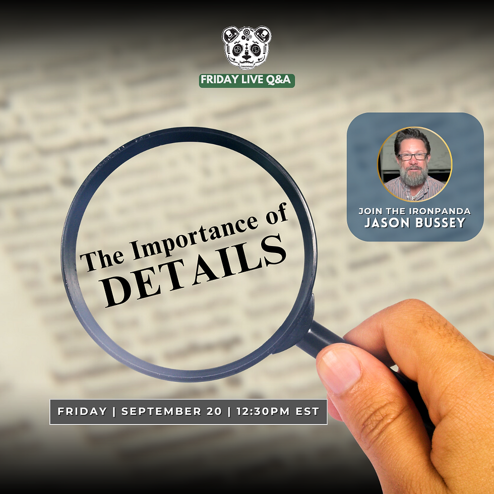 Friday Live Q&A - September 20 at 12:30 PM