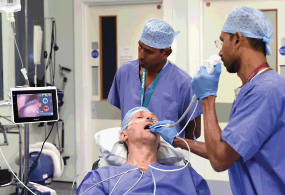 Look me in the eyes. Facing your patients during an awake fiberoptic intubation (FOI)