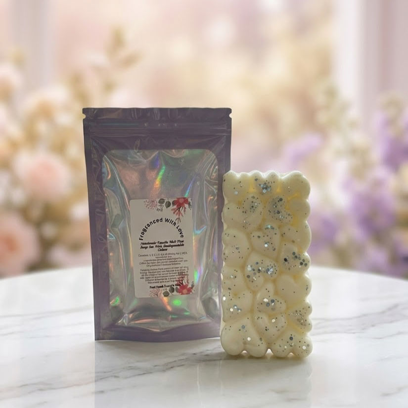 Thumbnail: Handmade Vanilla Melt Wax Bar With Biodegradable Glitter