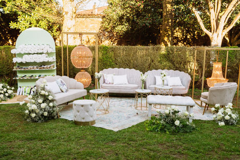 Rincón chill out boda en Pazo de Cores