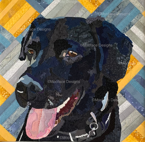 Roxy The Black Labrador Fabric Collage Pattern Intermediate Level 3 ...