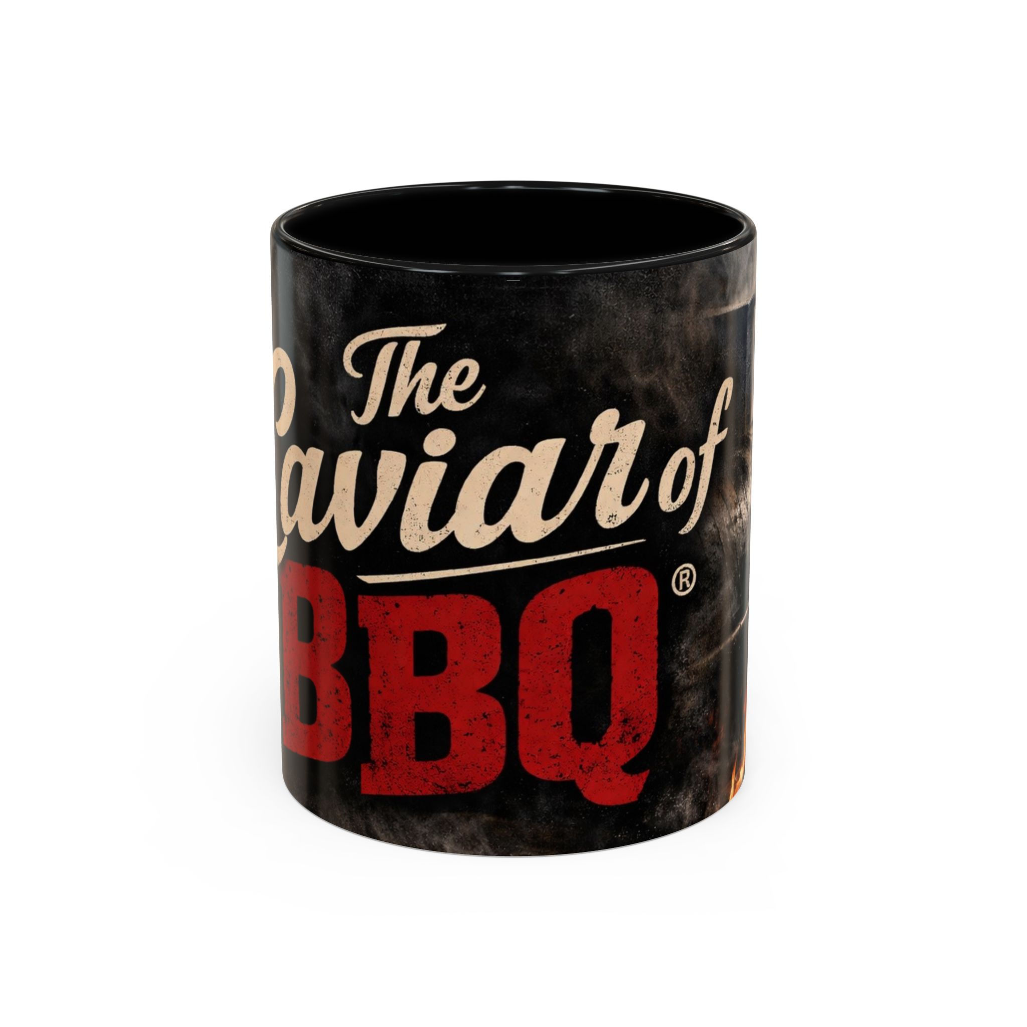 BBQ Coffee Mug – “The Caviar of BBQ” Smoky Grill Accent Mug (11/15oz)