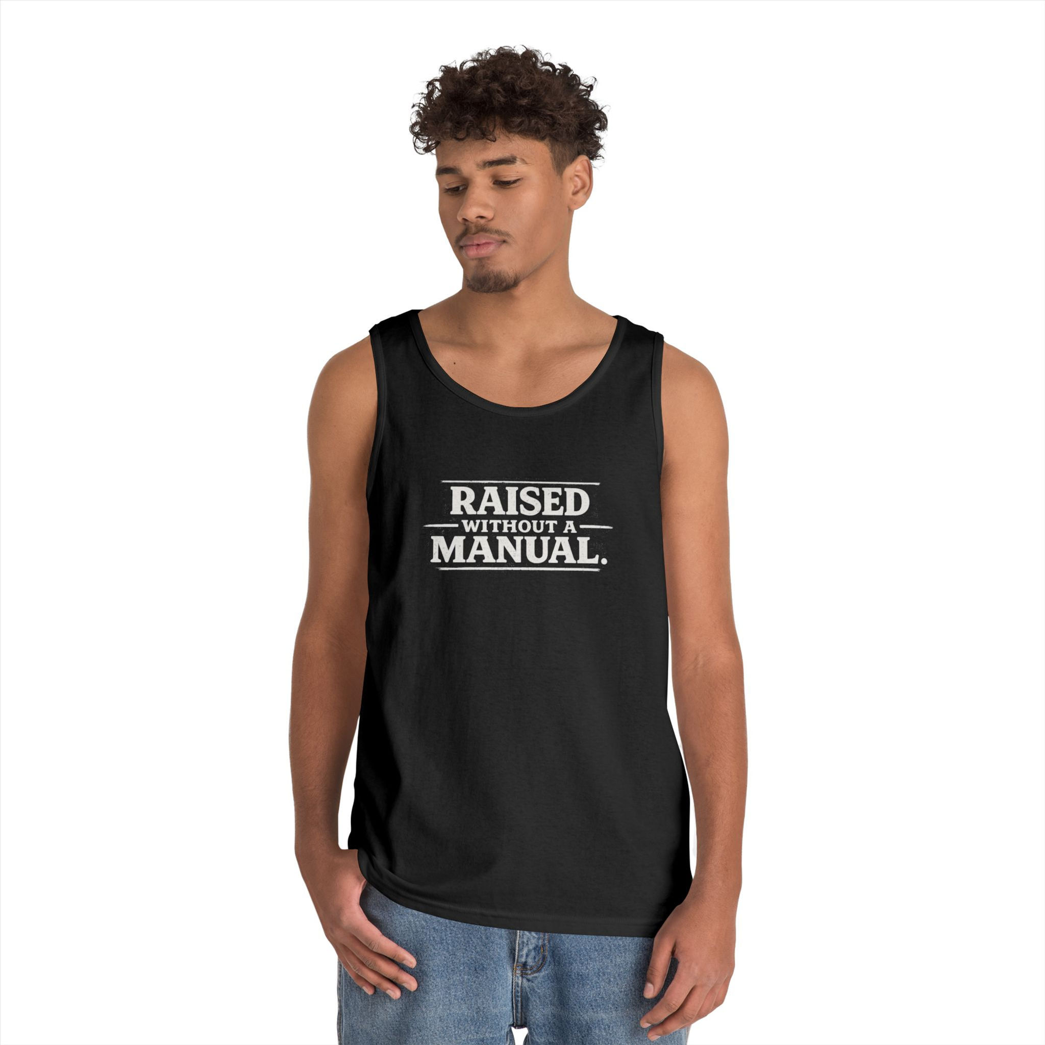 RAISED WITHOUT A MANUAL. Tank top