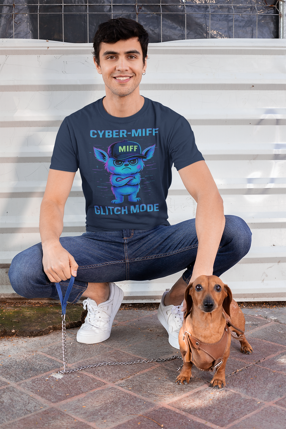 Thumbnail: Cyber-Miff Glitch Mode, Graphic T- shirts