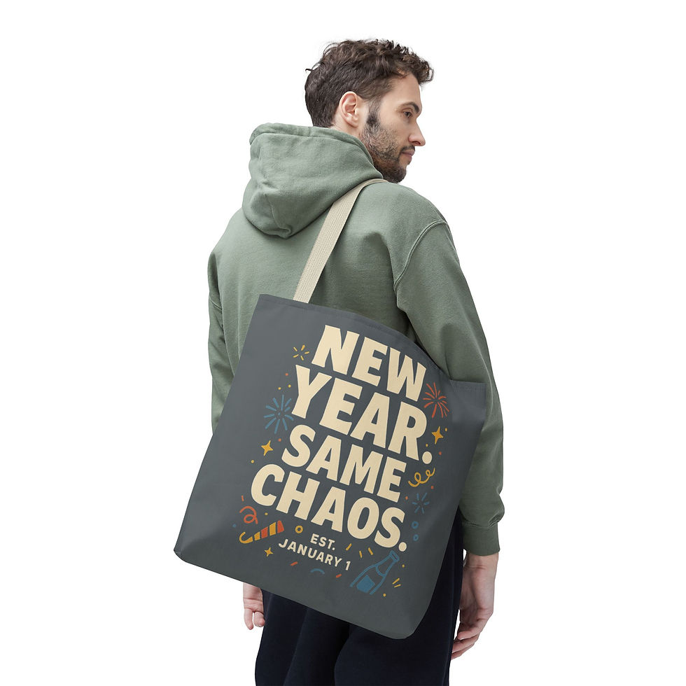 Thumbnail: New year, same chaos Tote Bag