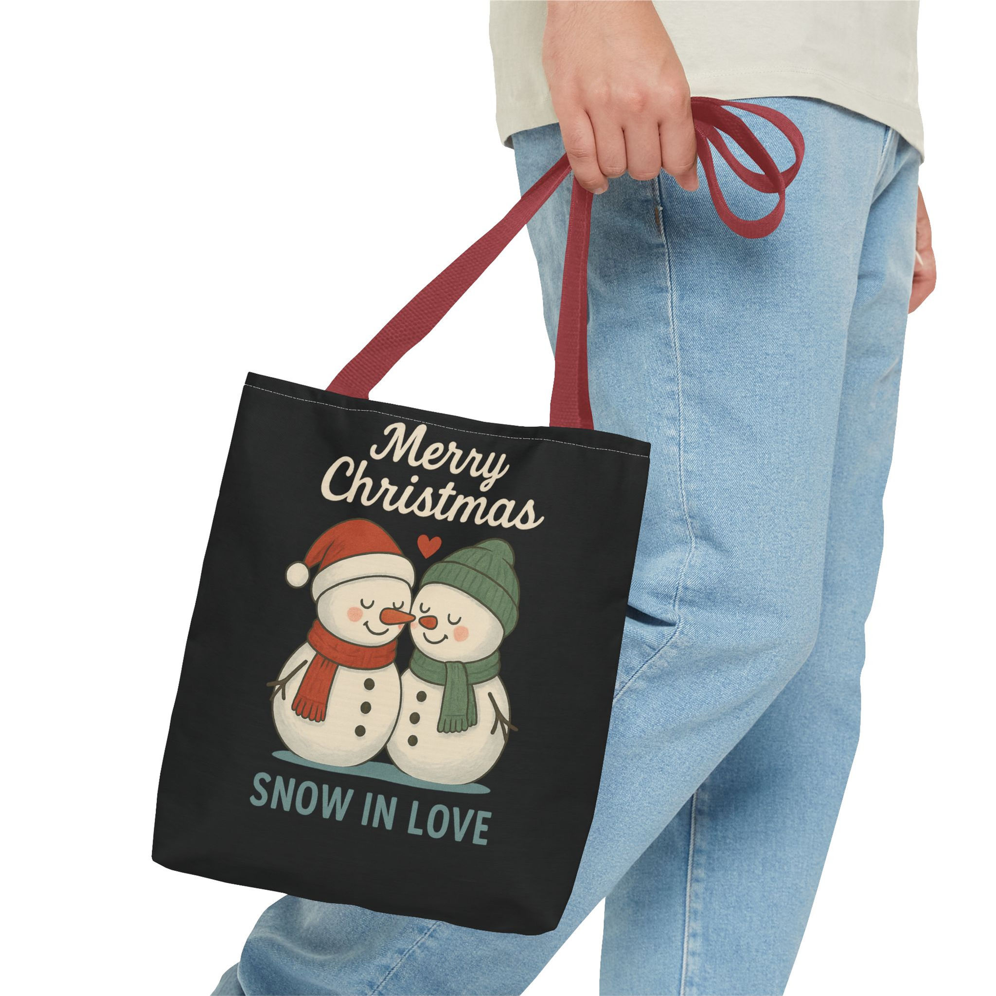 Merry Christmas, snow in love Tote bag