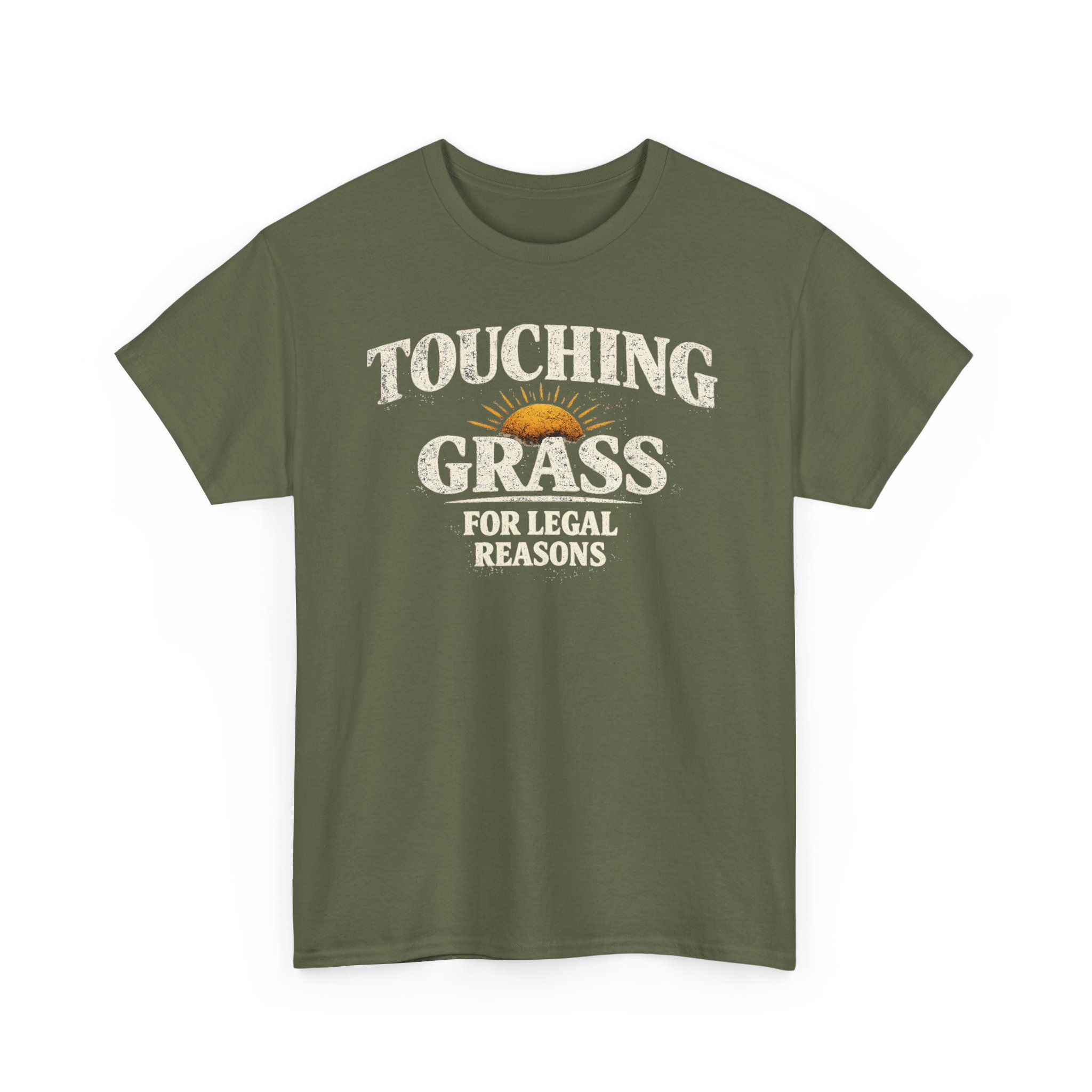 Vintage 'Touching Grass for Legal Reasons' - Graphic T-shirt