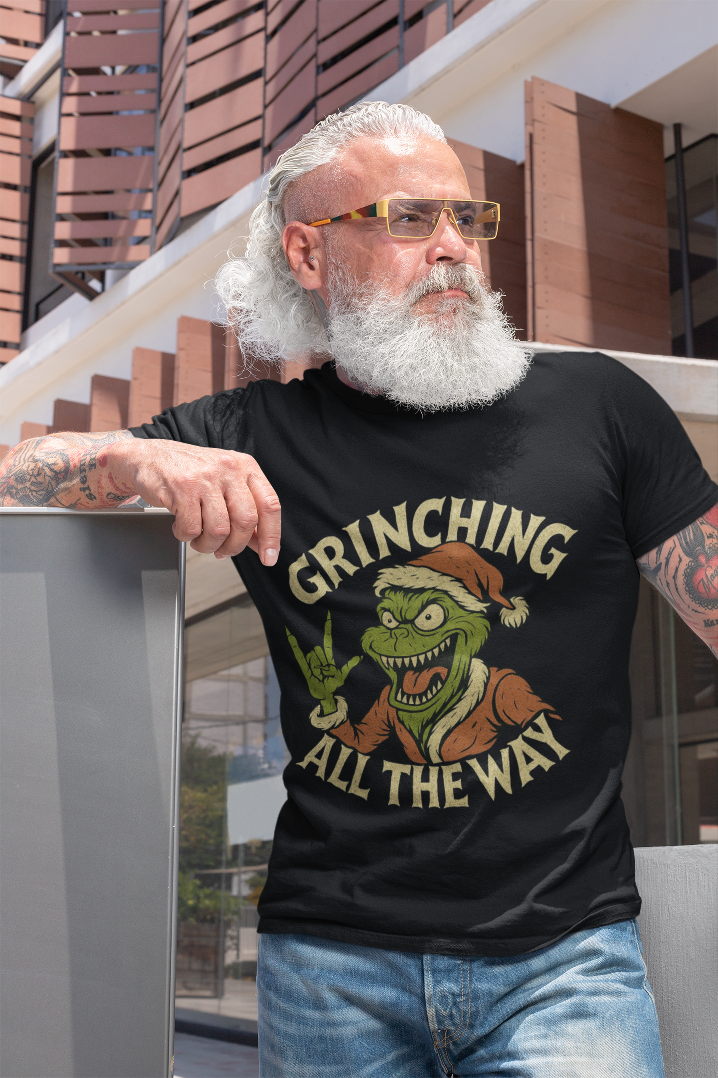 GRINCHING ALL THE WAY T-shirt