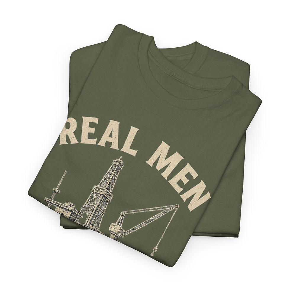 Thumbnail:  "Real Men Work Offshore" - Graphic T-shirt