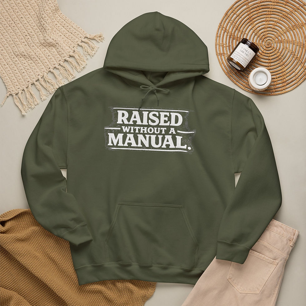 Thumbnail: Raised Without a Manual - Graphic Hoodie