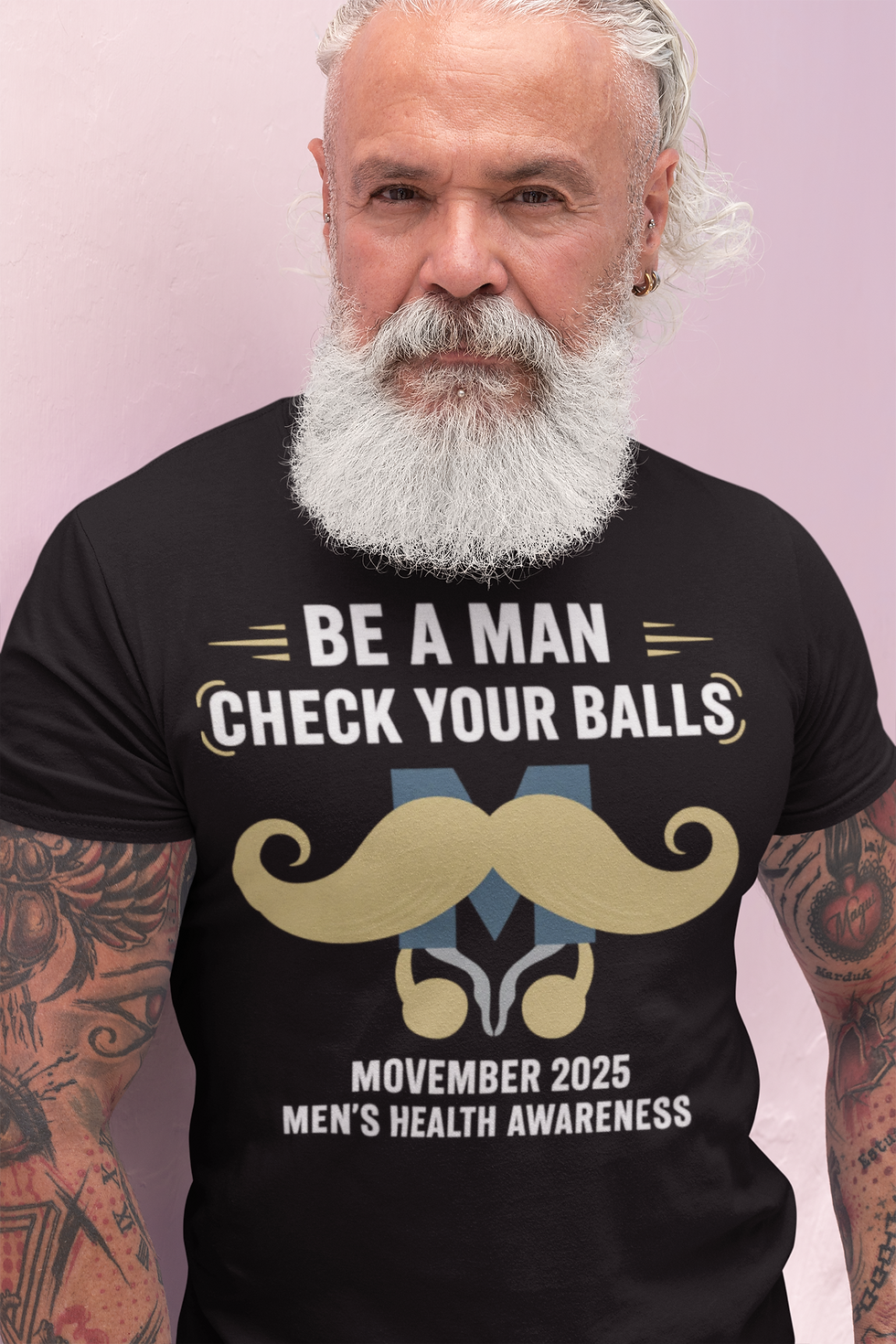 Thumbnail: Be A Man, check your balls Graphic T-shirt