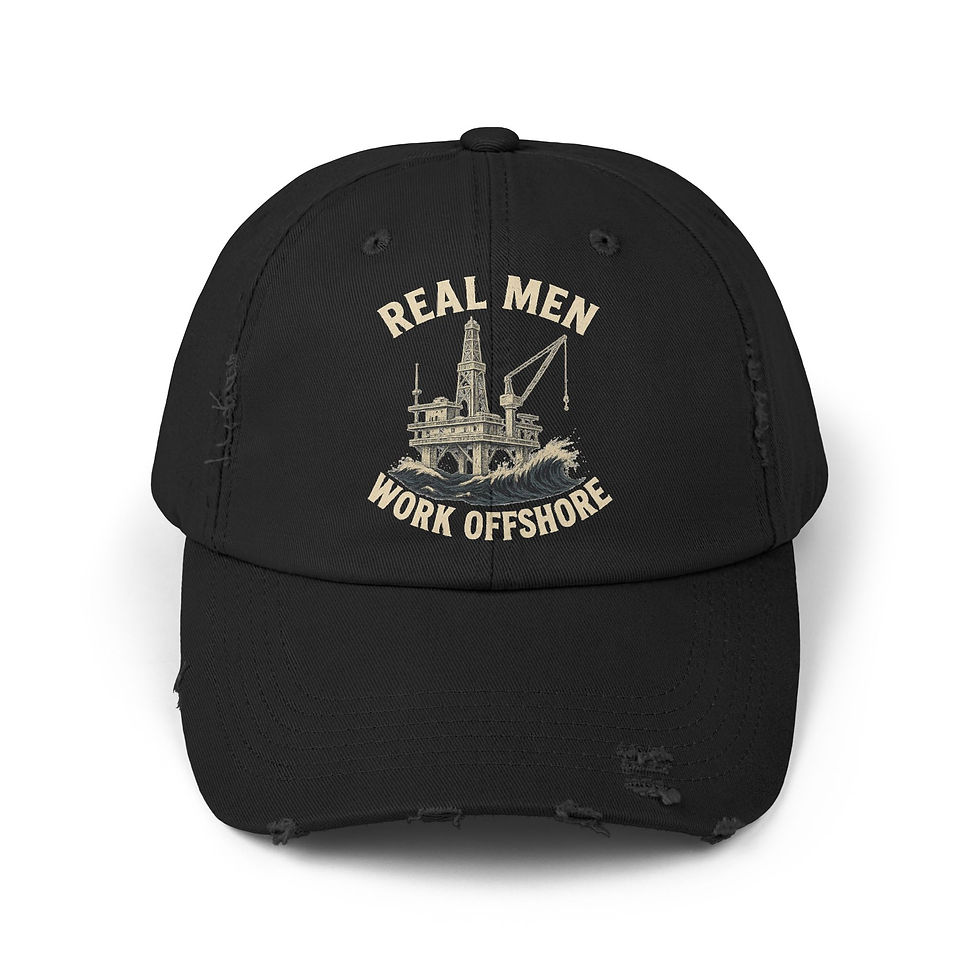 Thumbnail: "Real Men Work Offshore" - Cap