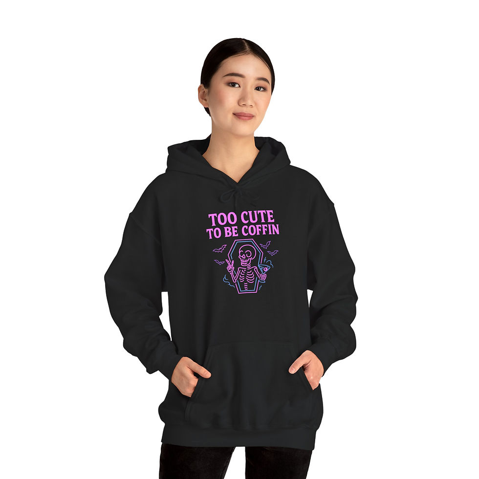 Thumbnail: Too Cute To Be Coffin - Graphic Hoodie