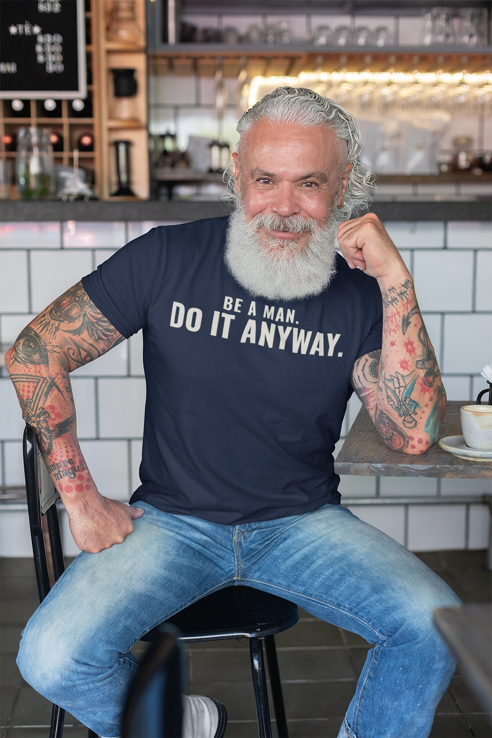 Thumbnail: BE A MAN. DO IT ANYWAY.- Graphic T-shirt