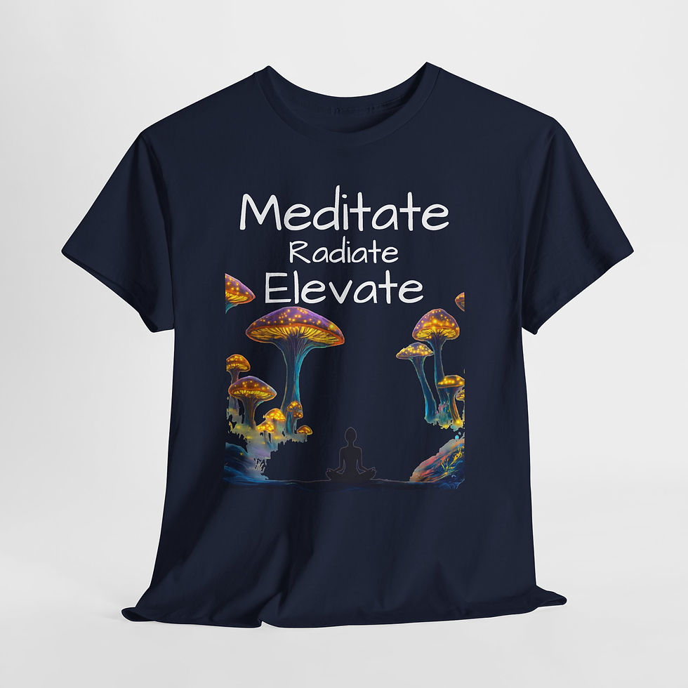 Thumbnail: Meditate, radiate - Graphic T-shirt