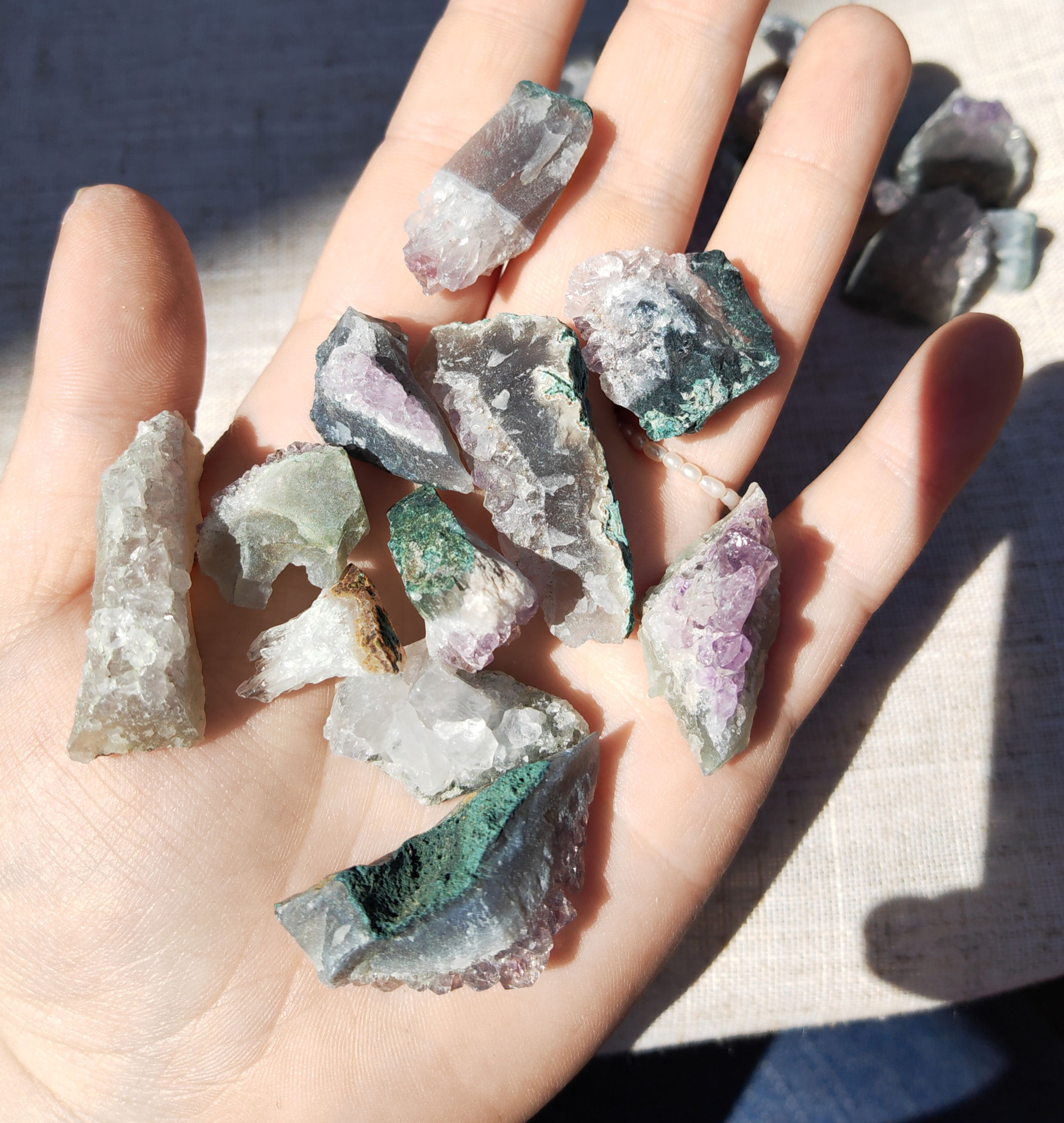 Extra small Low Grade Amethyst Clusters