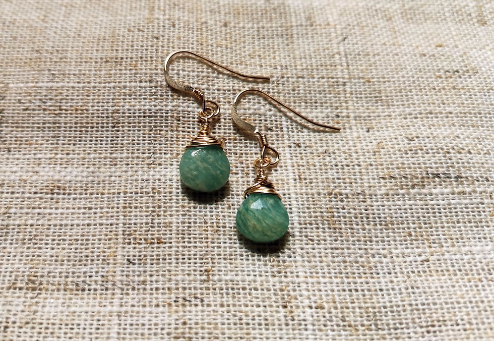 Thumbnail: Amazonite Large Briolette Earrings