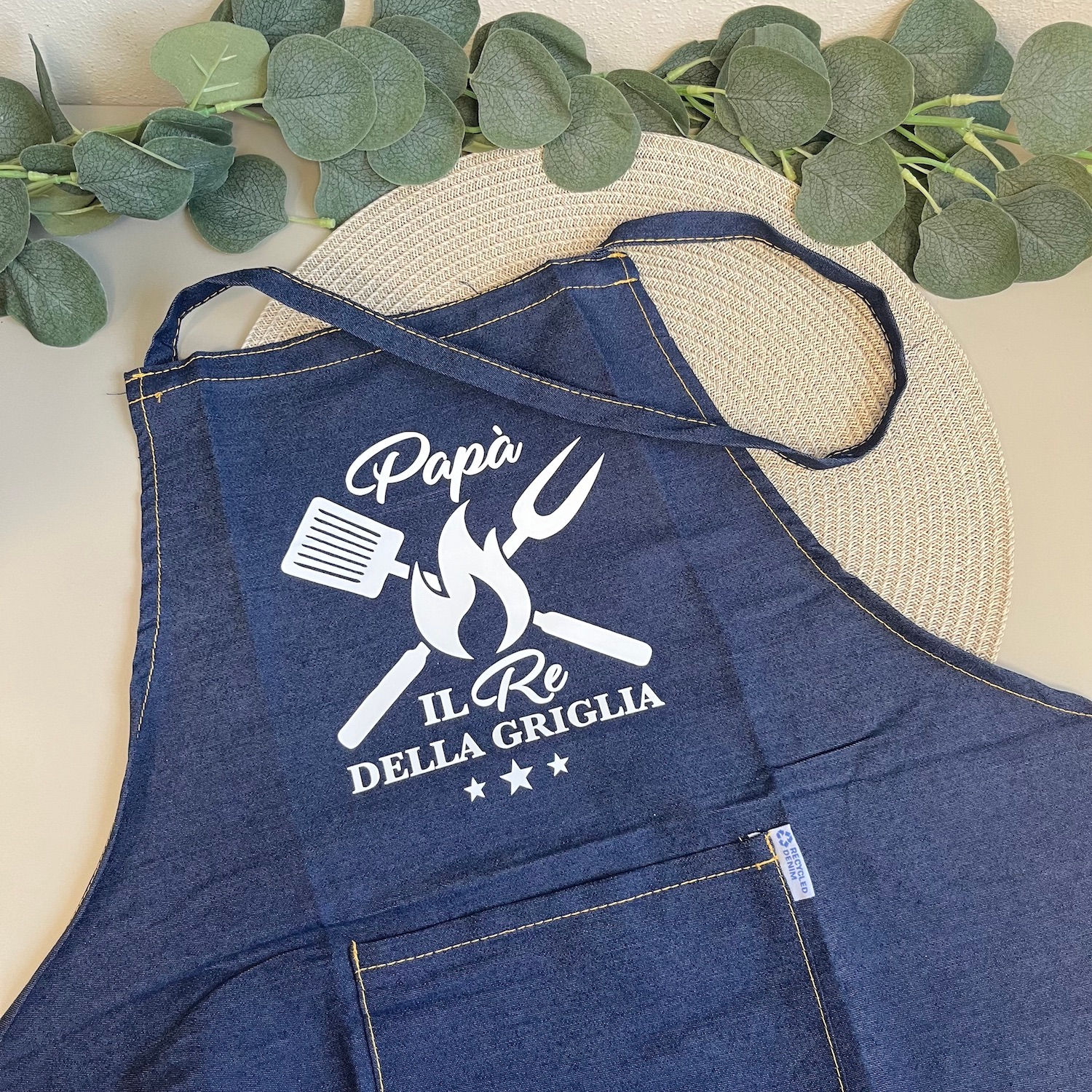 Grembiule di Jeans per Barbeque - Idea Regalo Festa del Papà