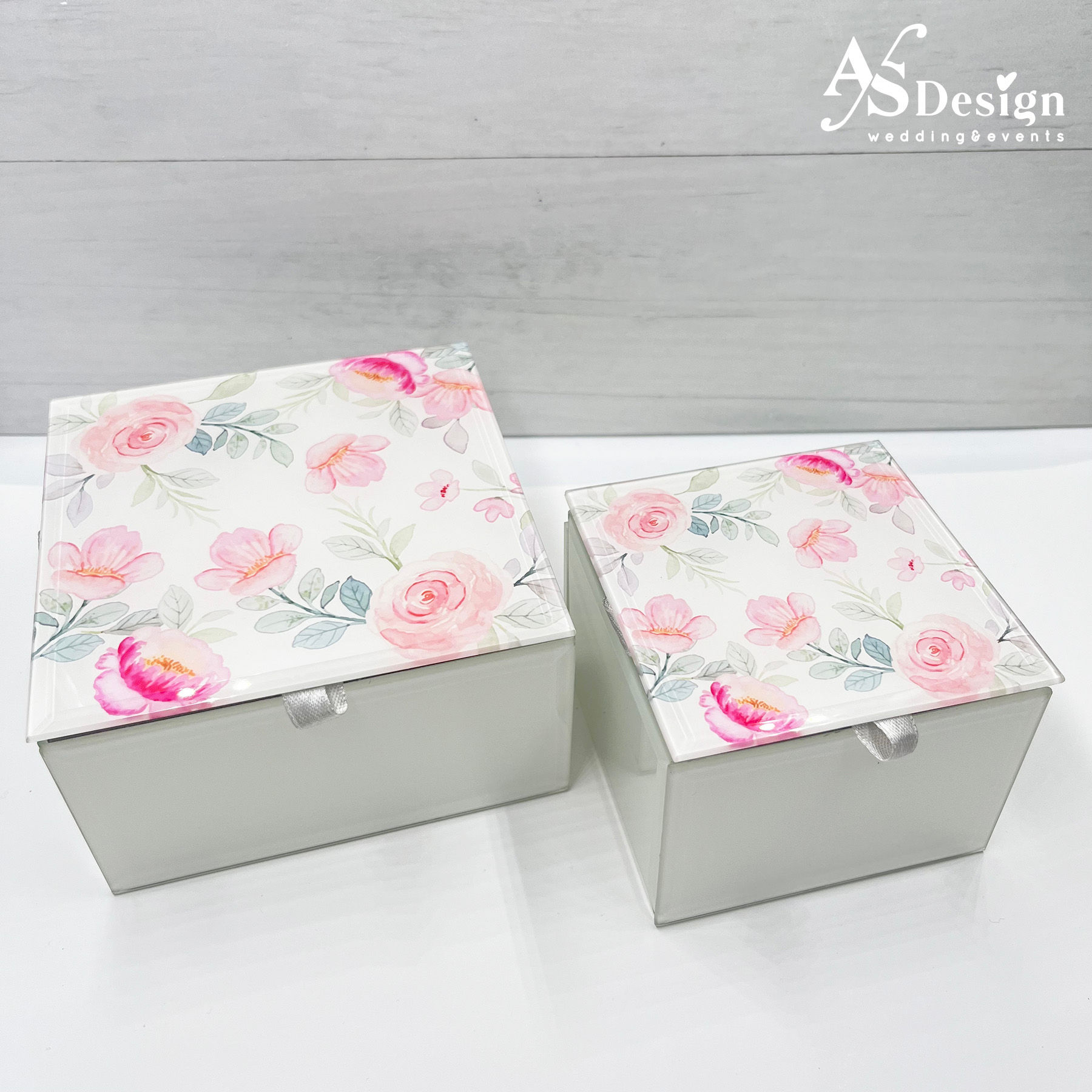 Bomboniera Scatola Vetro Portagioie Fiori