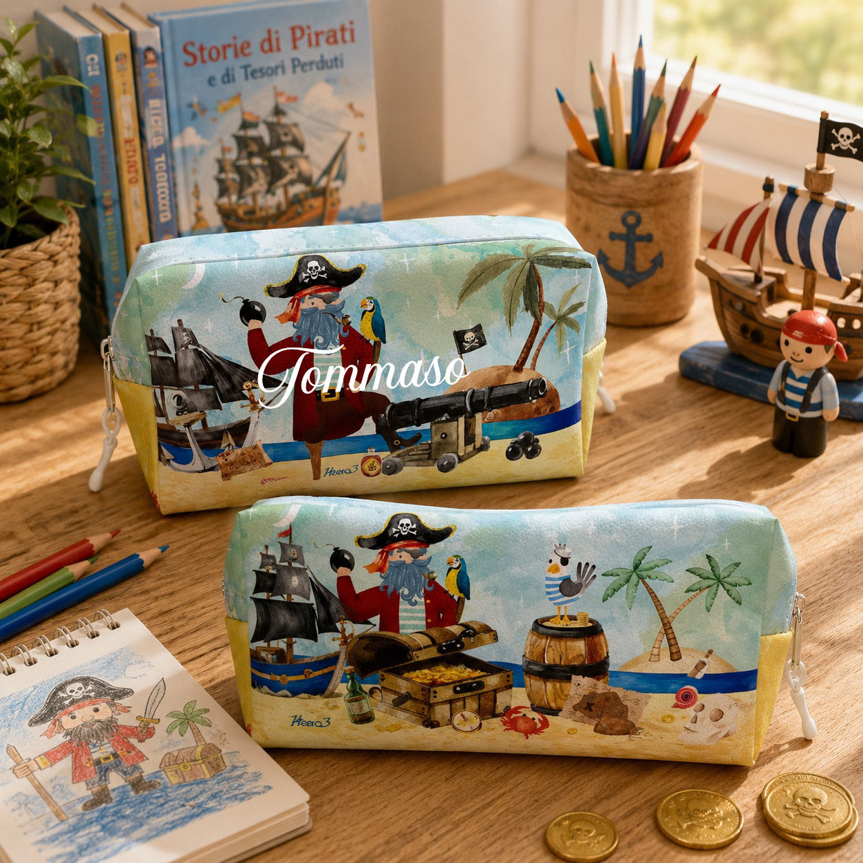 Astuccio Bimbo "Pirati" Personalizzato con Nome