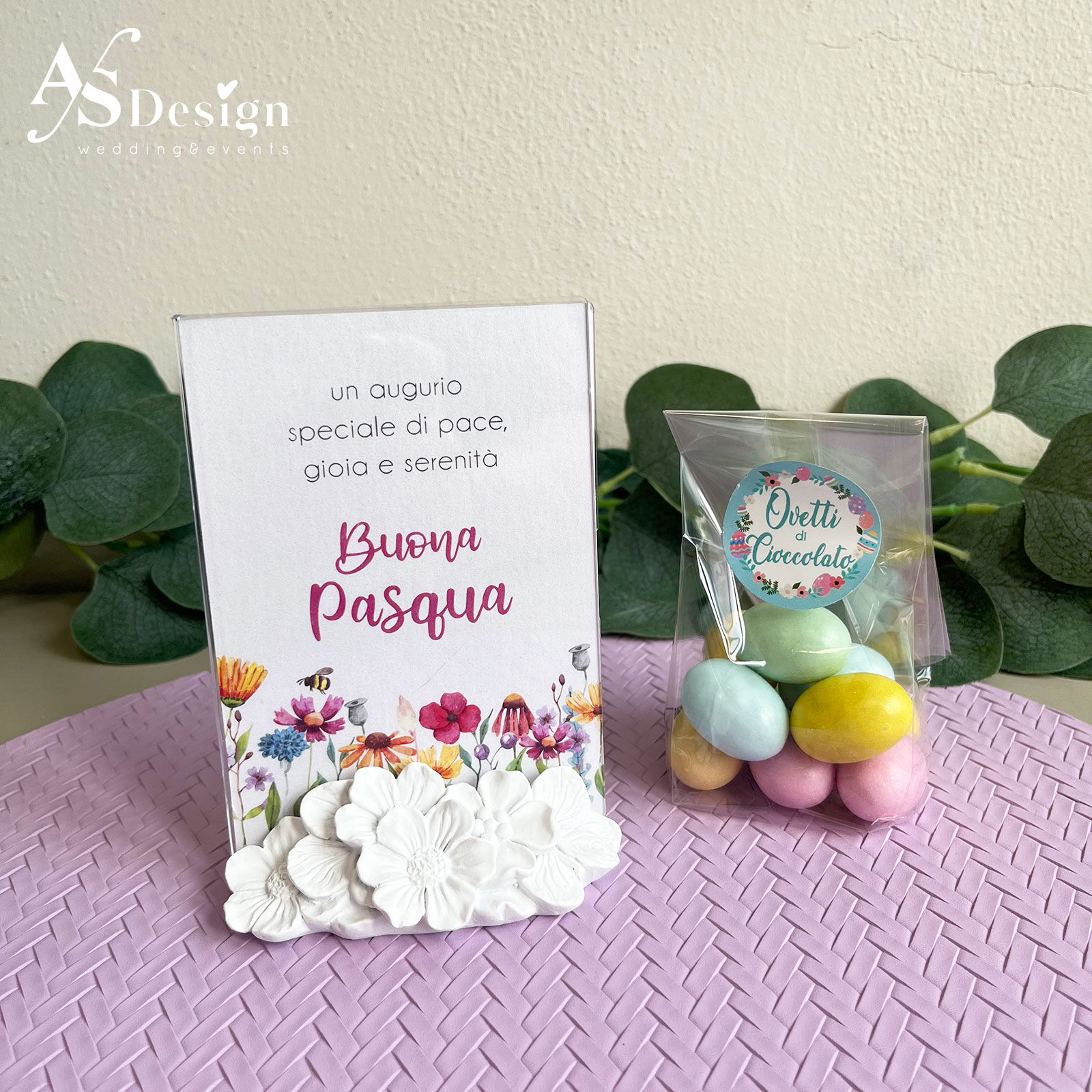 Cornice Portafoto Floreale con Dedica - Regalo di Pasqua