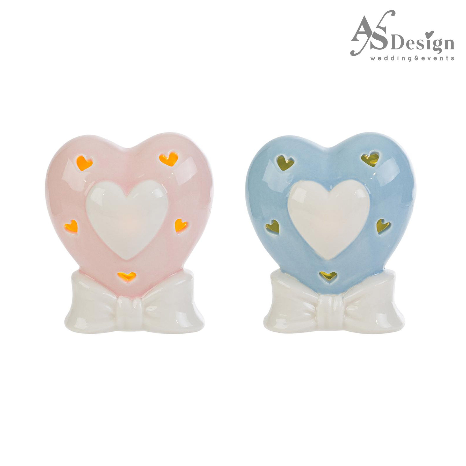 Bomboniera Cuore con Fiocco e Luce Led