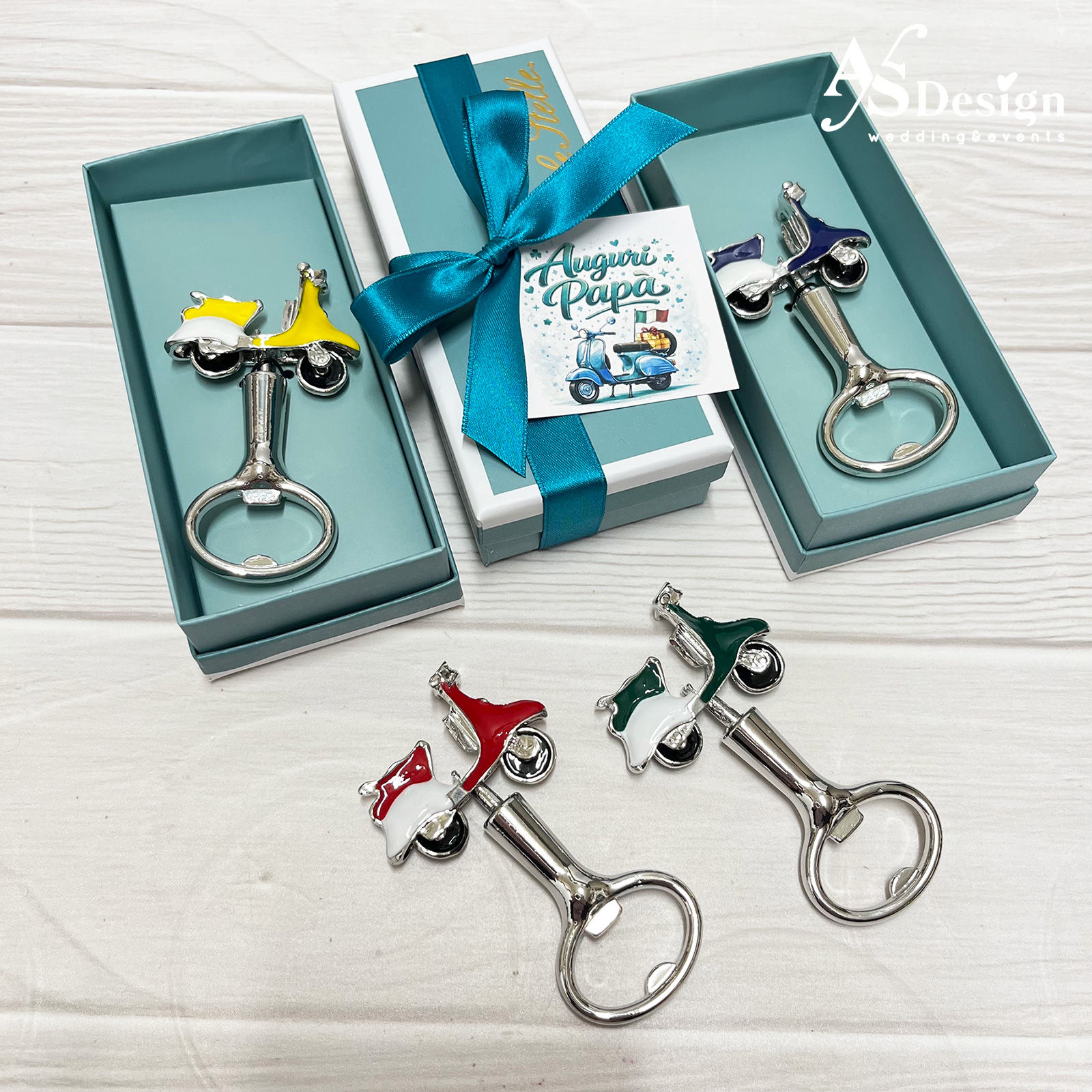 Apribottiglie Vespa Moto in Metallo - Festa del Papà