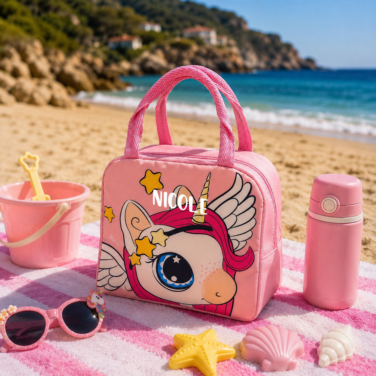 Borsa Termica Rosa Personalizzata con Nome