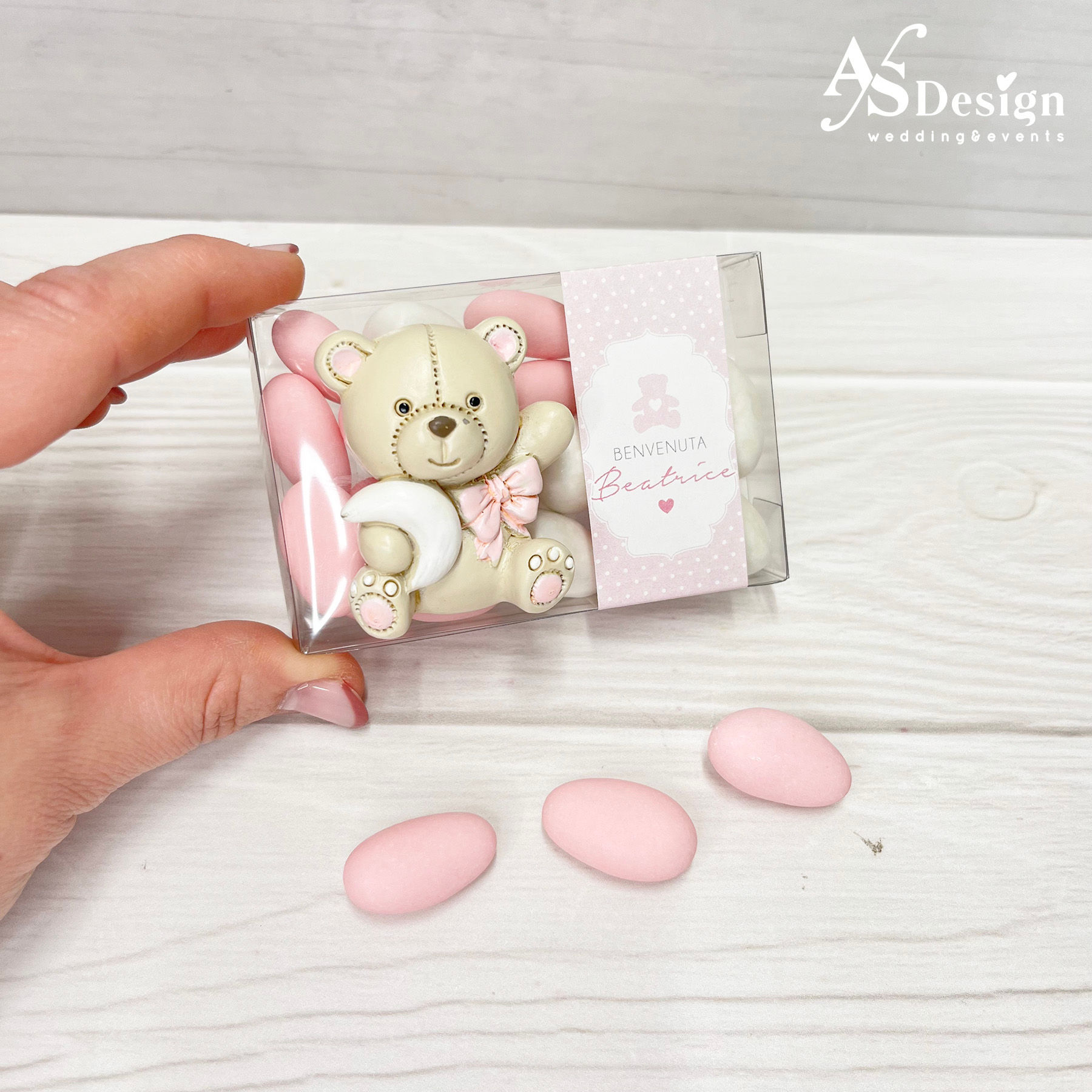 Scatolina con Confetti e Calamita Orsetto