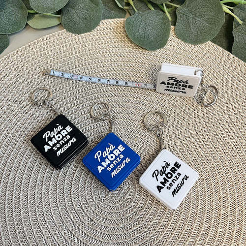 Set Regalo Per Papà Con Metro Pieghevole 2m E Portachiavi Inciso - Idea Per Festa Del Papà, Compleanno O Natale - Foto 2