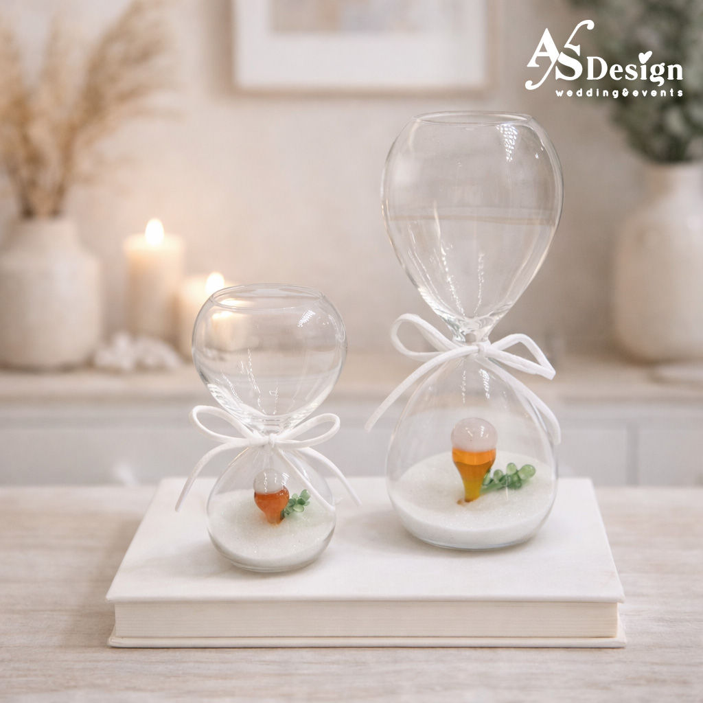Bomboniera Clessidra in Vetro Comunione