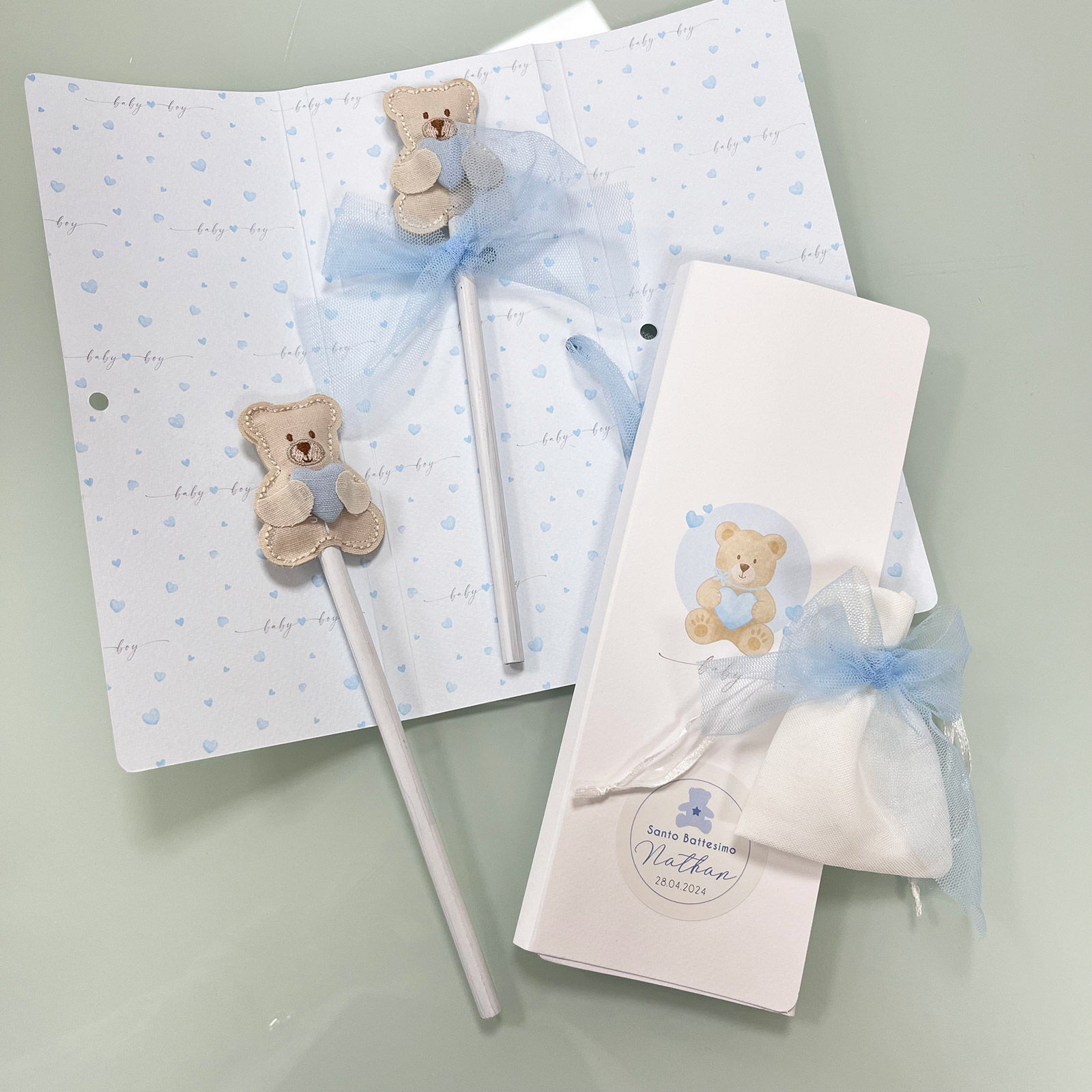 Bomboniera Matita con Orsetto