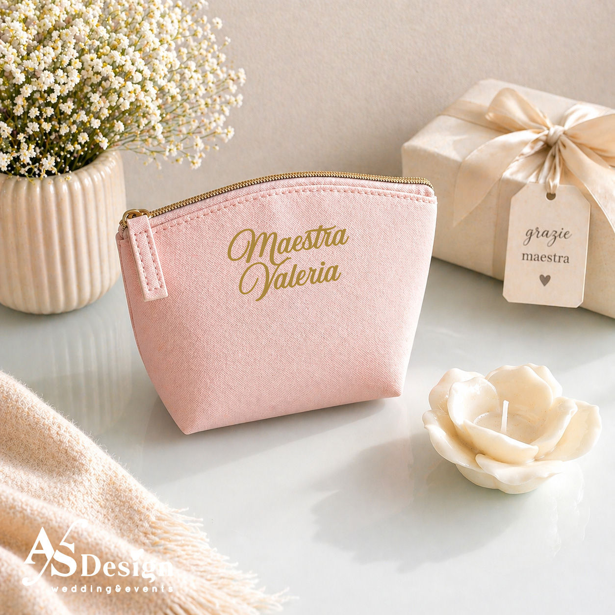 Box Regalo Trousse Maestra e Candela Bianca - Idea Regalo