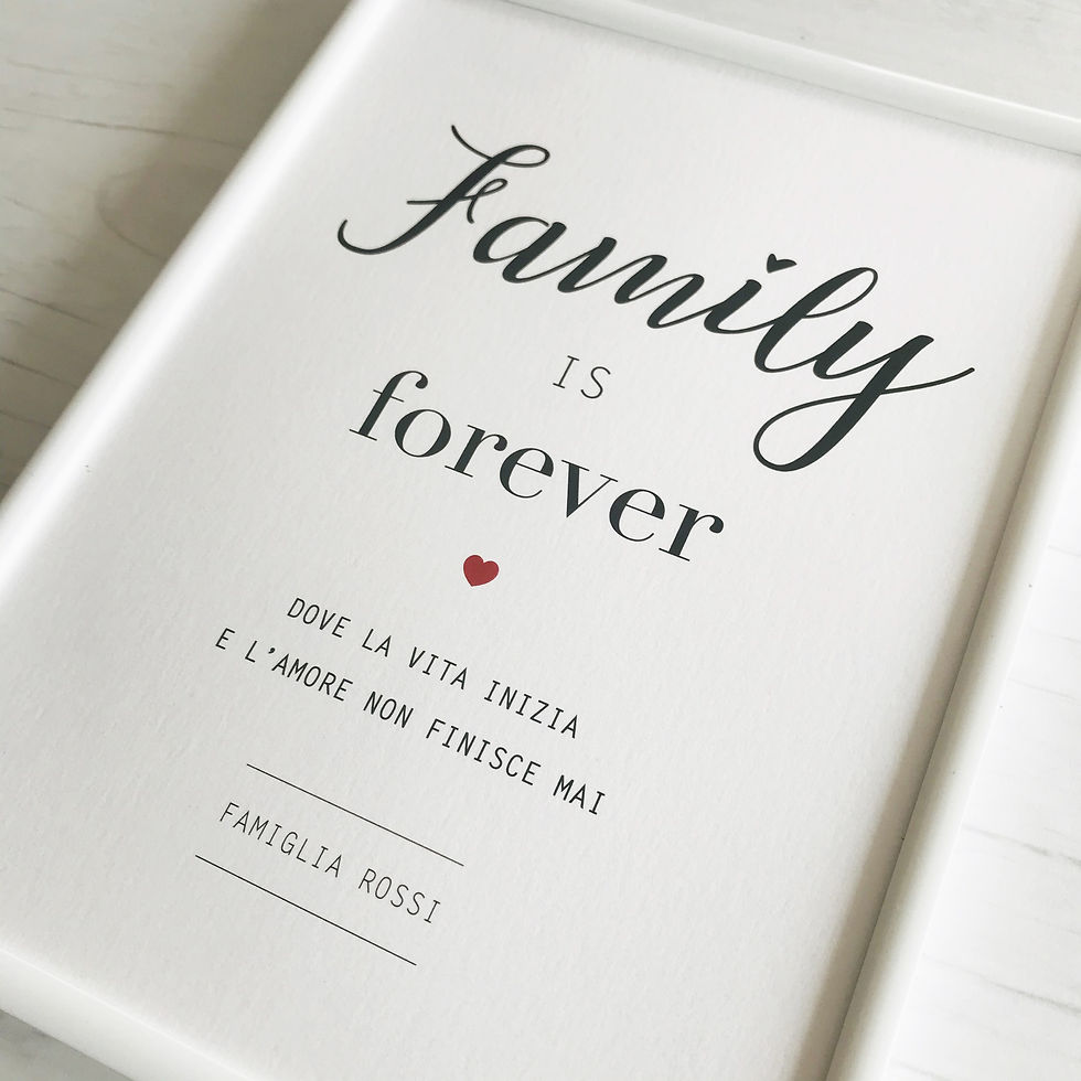 Miniatura: Quadretto "Family is Forever"