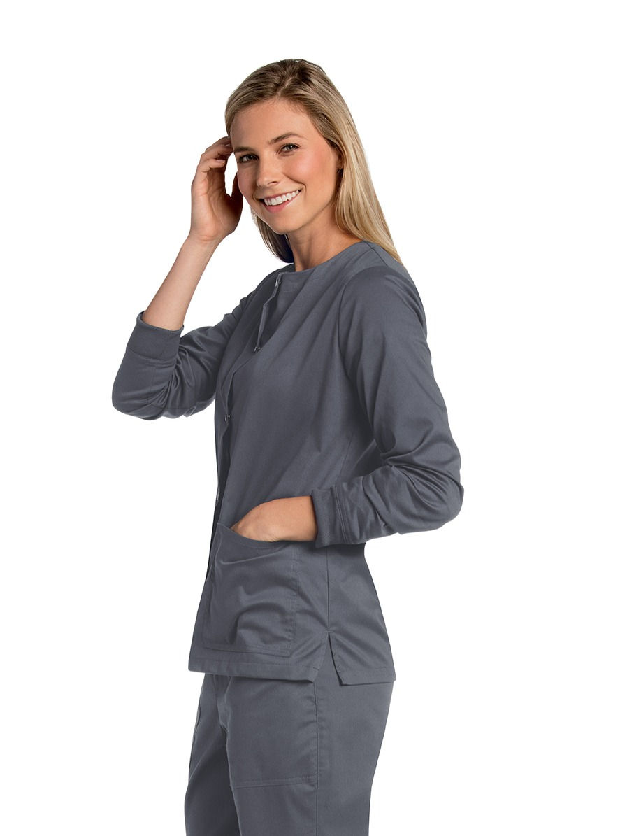 Thumbnail: Landau Women’s All Day Snap Front Warm-Up Scrub Jacket