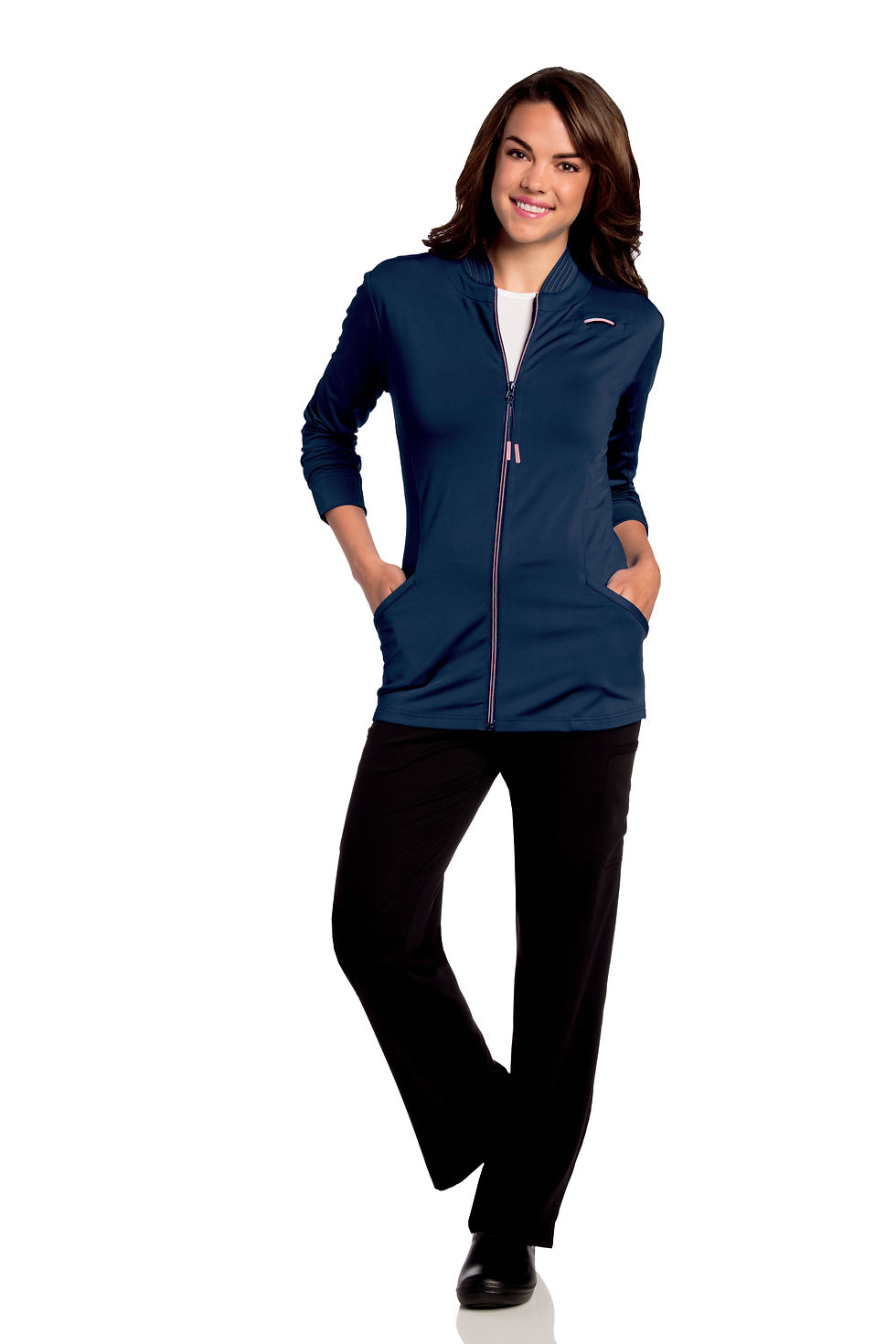 Thumbnail: Urbane  “Kristen” Knit Zip Front Jacket