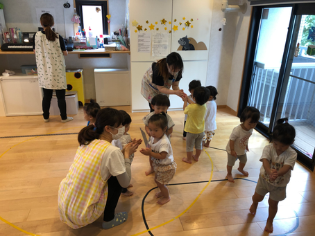 音楽遊びも水遊びも♬