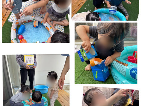 大好きな水遊び💦