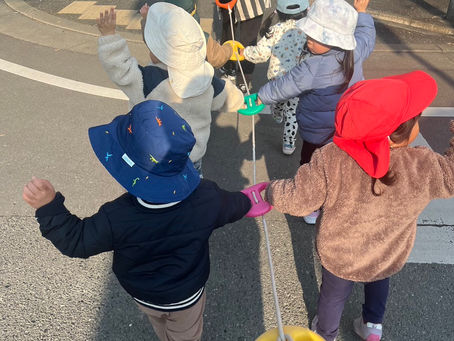 大きな消防車を見たよ!