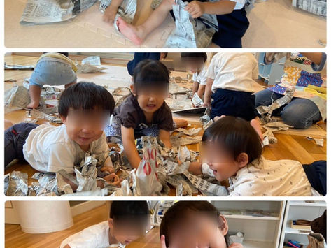 新聞紙あそび‼️