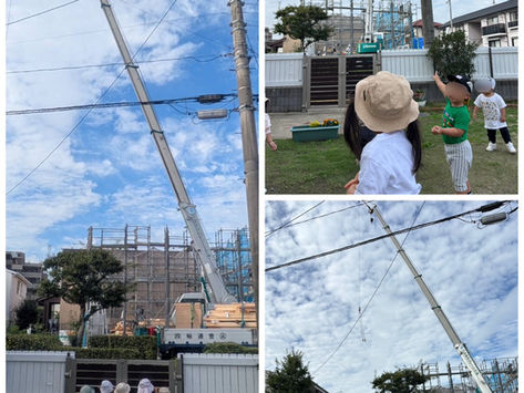 クレーン車かっこいい✨