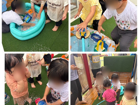 大好きな水遊び❗