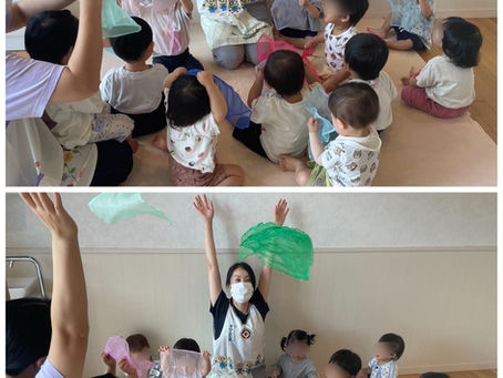 オーガンジー遊び🤗