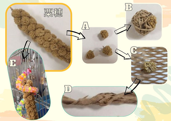 粟穂のアレンジ例(フォージング)