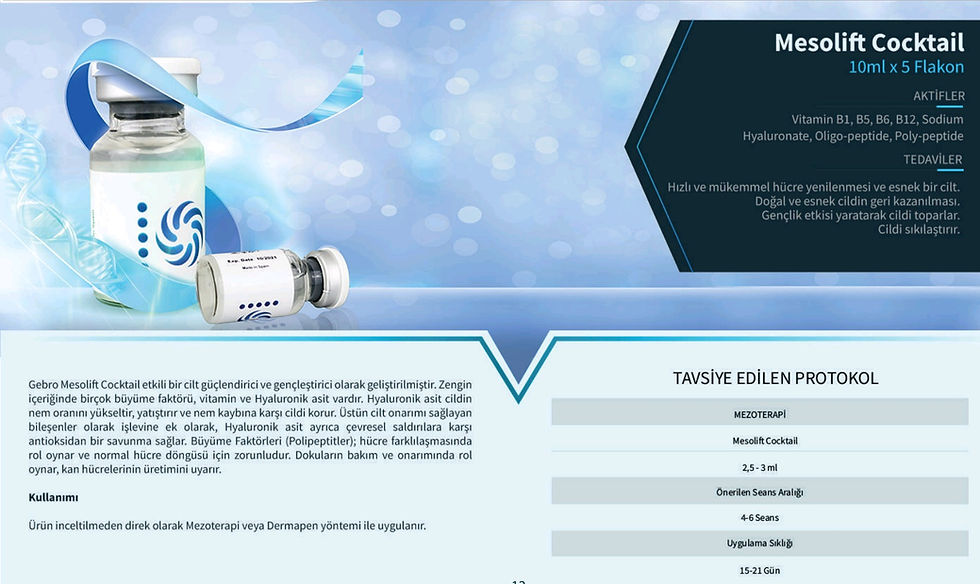 Küçük resim: Gebro MESOLİFT COCTAİL (10 ml X 5 Flakon)
