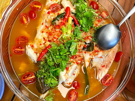 Spicy Lime Thai Steam Fish
