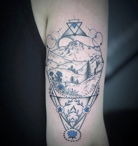 Geo Mountain Scene
