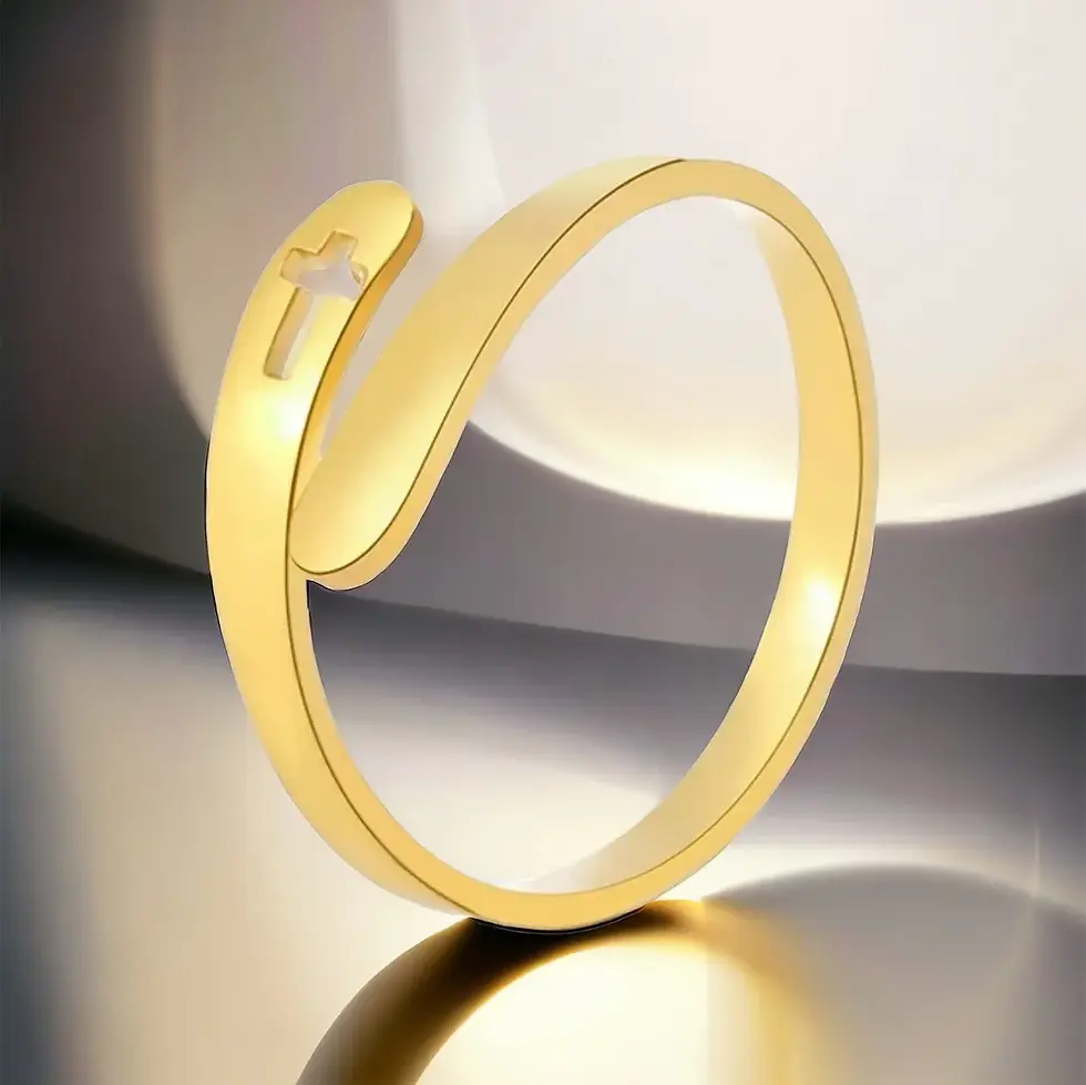 Thumbnail: Elegant korsring i guld – Perfekt för alla tillfällen